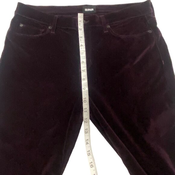 Hudson Nico Midrise Velvet Ankle Skinny Jeans in Violet Trance Size 30 - Picture 11 of 12